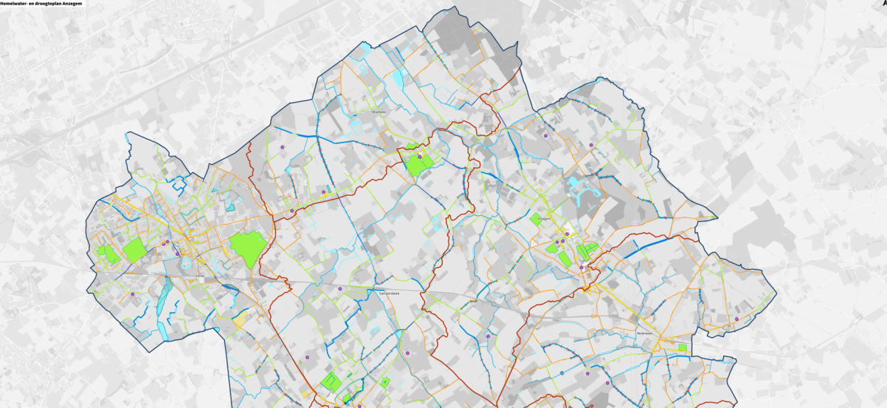 kaart hemelwater en droogteplan